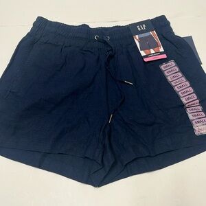 GAP Women's Lightweight & Comfortable Linen Shorts (Midnight, Navy Blue Small)